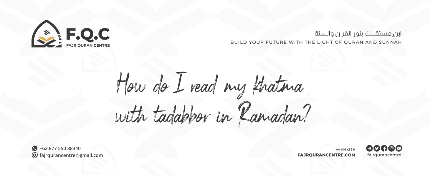 How do I read my khatma with tadabbor in Ramadan?